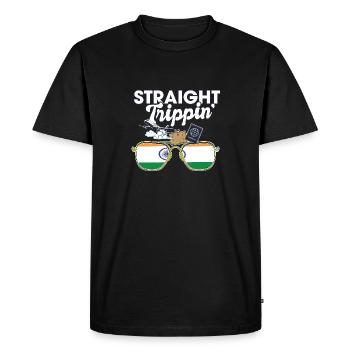 Straight Trippin' India Vacation Tour Travel Trip - Men's Premium Organic T-Shirt - black - Front - Nico (187cm)