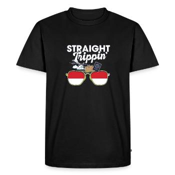 Straight Trippin' Monaco Vacances Tour Voyage - T-shirt Premium bio Homme - noir - Devant - Nico (187cm)
