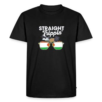 Straight Trippin' Nigeria Vacances Tour Voyage - T-shirt Premium bio Homme - noir - Devant - Nico (187cm)