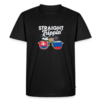 Straight Trippin' Slovakia Vacances Voyage - T-shirt Premium bio Homme - noir - Devant - Nico (187cm)
