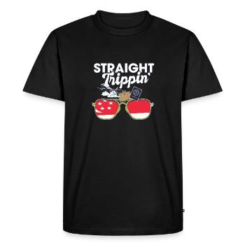 Straight Trippin' Singapore Vacation Tour Travel - Men's Premium Organic T-Shirt - black - Front - Nico (187cm)