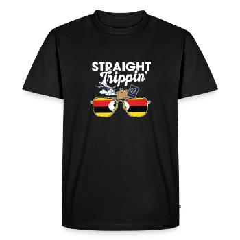 Straight Trippin' Ouganda Vacances Tour Voyage - T-shirt Premium bio Homme - noir - Devant - Nico (187cm)