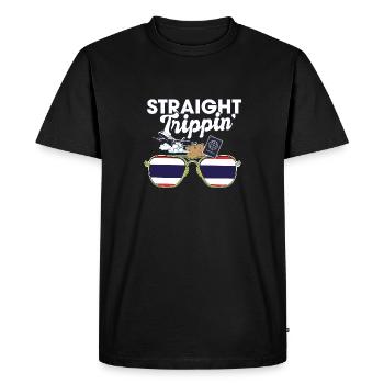 Straight Trippin' Thailand Vacation Tour Travel - Men's Premium Organic T-Shirt - black - Front - Nico (187cm)