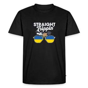 Straight Trippin' Ukraine Vacation Tour Travel - Men's Premium Organic T-Shirt - black - Front - Nico (187cm)