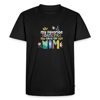 Ma danseuse préférée m’appelle maman fière de danser - T-shirt Premium bio Homme - noir - Devant - Nico (187cm)
