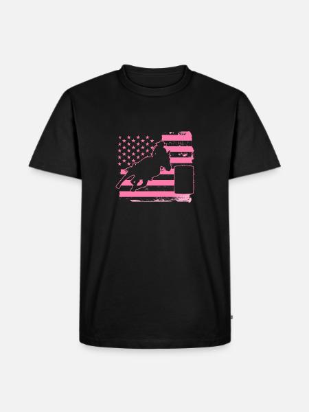 Rodeo Barrel Racing Horse - Men's Premium Organic T-Shirt - black
