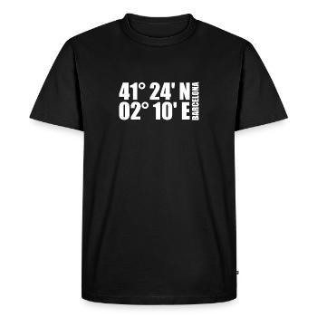 Barcelona Coordinates - Men's Premium Organic T-Shirt - black - Front - Nico (187cm)