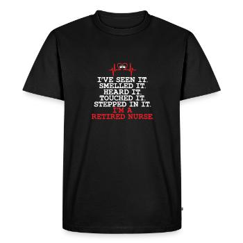 Krankenschwester im Ruhestand Krankenschwester im - Männer Premium Bio T-Shirt - Schwarz - Vorne - Nico (187cm)