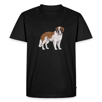 St. Bernard St. Bernard Dog Dog - Men's Premium Organic T-Shirt - black - Front - Nico (187cm)