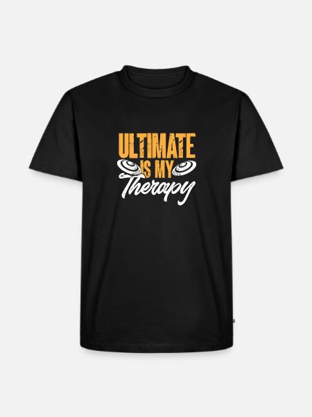 Ultimate Frisbee Throwing Disc - Men's Premium Organic T-Shirt - black
