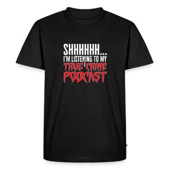 Wahre Verbrechen Podcaster True Crime Podcast - T-shirt Premium bio Homme - noir - Devant - Nico (187cm)