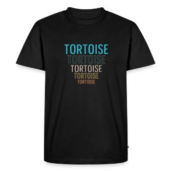 Tortoise Retro Reptile Turtle Vintage - Men's Premium Organic T-Shirt - black - Front - Nico (187cm)