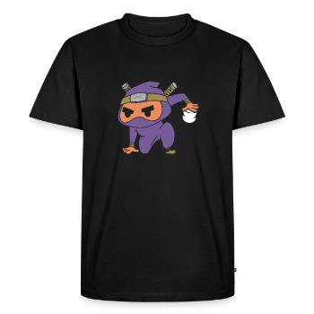 Campfire Marshmallow Cute Kids Smore Ninja - Men's Premium Organic T-Shirt - black - Front - Nico (187cm)