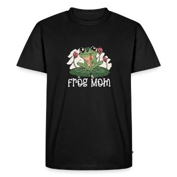 Grenouille Maman Mère Amphibien Herpétologiste Femmes - T-shirt Premium bio Homme - noir - Devant - Nico (187cm)