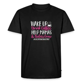 Consultante en lactation IBCLC - T-shirt Premium bio Homme - noir - Devant - Nico (187cm)