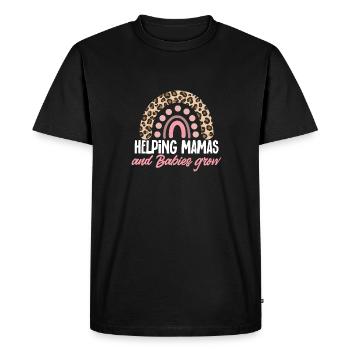 Consultante en lactation IBCLC - T-shirt Premium bio Homme - noir - Devant - Nico (187cm)