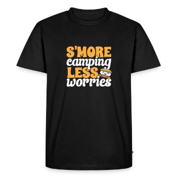 S'more Campfire Marshmallow Camping - Men's Premium Organic T-Shirt - black - Front - Nico (187cm)
