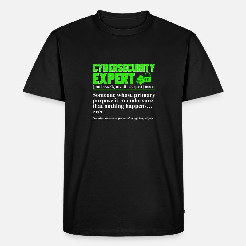 Cybersecurity Hackers IT Security - Men's Premium Organic T-Shirt - black