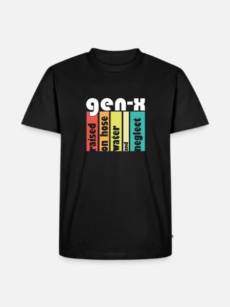 Gen X Raised On Hose Water And Neglect 80s 90s - Herre Premium økologisk T-shirt - sort