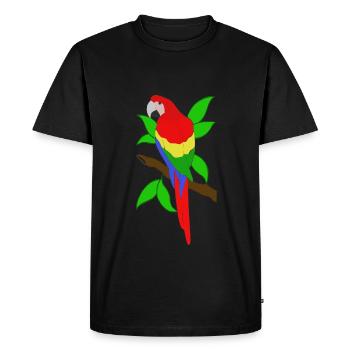 Ara perroquet - T-shirt Premium bio Homme - noir - Devant - Nico (187cm)