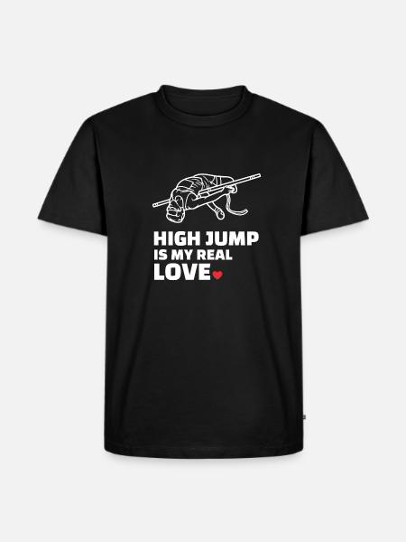 I love high jump - Men's Premium Organic T-Shirt - black