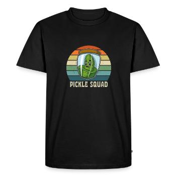 Cucumbers Food Pickles Dish Vegan - Men's Premium Organic T-Shirt - black - Front - Nico (187cm)
