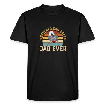 Graupapagei Perroquet gris d’Afrique Papagei - T-shirt Premium bio Homme - noir - Devant - Nico (187cm)