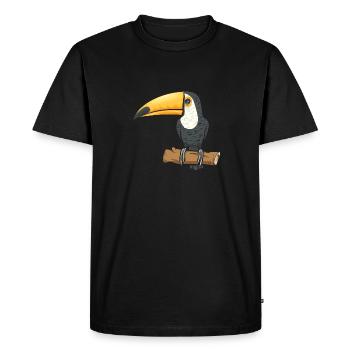 Toucan Bird Rainforest - Men's Premium Organic T-Shirt - black - Front - Nico (187cm)