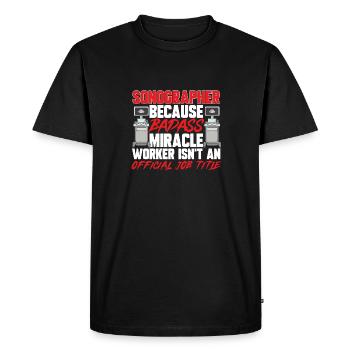 Cardiologist Medical Ultrasonography Ultrasound - Men's Premium Organic T-Shirt - black - Front - Nico (187cm)