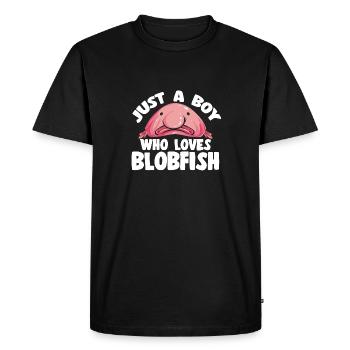 Blob fish - Men's Premium Organic T-Shirt - black - Front - Nico (187cm)