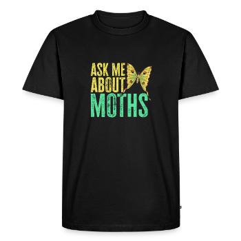 Moths Insect Collector Entomologist - Men's Premium Organic T-Shirt - black - Front - Nico (187cm)
