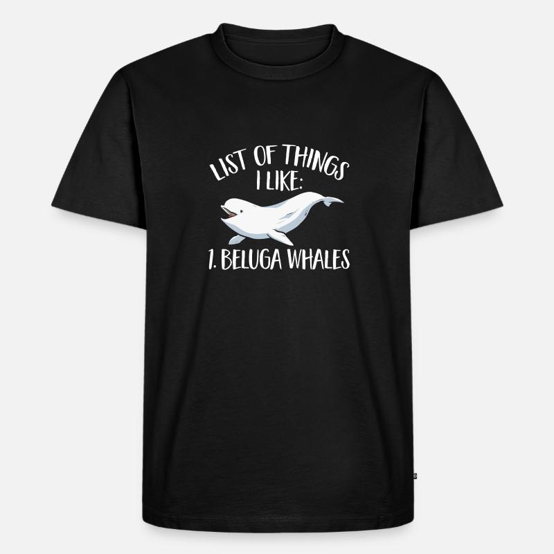 Weißwal Beluga Wal - Männer Premium Bio T-Shirt - Schwarz