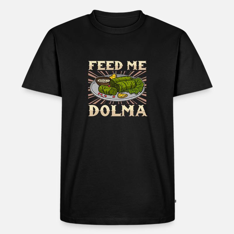 Dolma Balkan Feinschmecker Küche Rezept - Männer Premium Bio T-Shirt - Schwarz