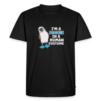 Fou à pieds bleus Oiseau de mer fou à pieds bleus - T-shirt Premium bio Homme - noir - Devant - Nico (187cm)