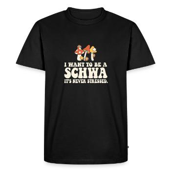 Professeur d’anglais ELA Life Je veux être un Schwa - T-shirt Premium bio Homme - noir - Devant - Nico (187cm)