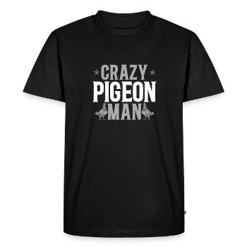 Pigeon sport Colombophile colombophile voyageur - T-shirt Premium bio Homme - noir - Devant - Nico (187cm)