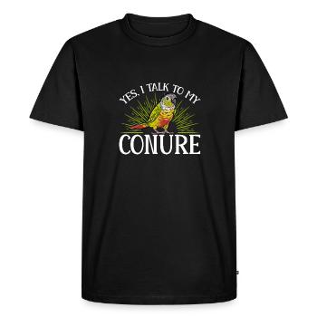 Molinasittich Perroquet Oiseau Perruche du Soleil - T-shirt Premium bio Homme - noir - Devant - Nico (187cm)