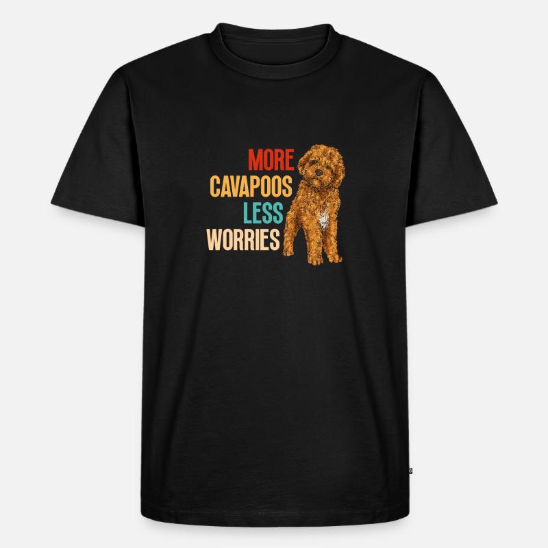 Cavapoo Cavoodle Capoodle Chien - T-shirt Premium bio Homme - noir