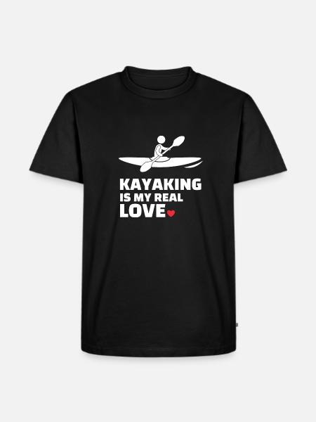 I love kayaking - Men's Premium Organic T-Shirt - black