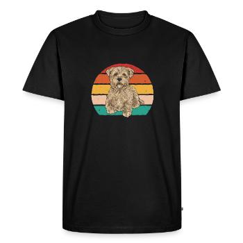 Cairn Terrier Chien - T-shirt Premium bio Homme - noir - Devant - Nico (187cm)