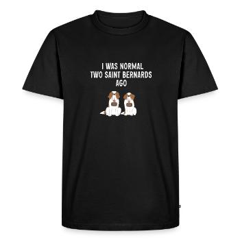 St. Bernard St. Bernard Dog Dog - Men's Premium Organic T-Shirt - black - Front - Nico (187cm)