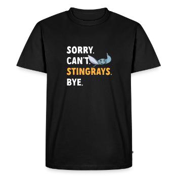 Stingrays, manta rays, ocean rays, rays - Men's Premium Organic T-Shirt - black - Front - Nico (187cm)