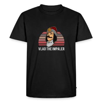 Dracula, Vampire, Vlad Tepes, Romania, Balkans - Men's Premium Organic T-Shirt - black - Front - Nico (187cm)
