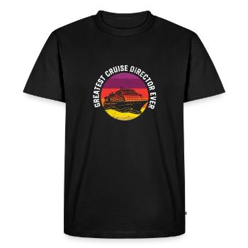 Funny Cruising Best Cruise Director Cruise Ship - Men's Premium Organic T-Shirt - black - Front - Nico (187cm)