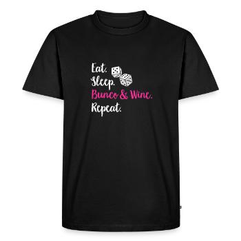 Jeu de dés Bunco - T-shirt Premium bio Homme - noir - Devant - Nico (187cm)