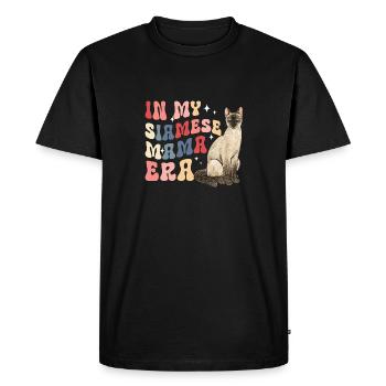 Chat siamois Chat siamois - T-shirt Premium bio Homme - noir - Devant - Nico (187cm)