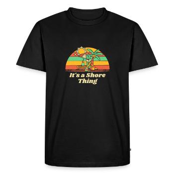 It's a Shore Thing Beach Ocean Beach Lover Sea - Men's Premium Organic T-Shirt - black - Front - Nico (187cm)
