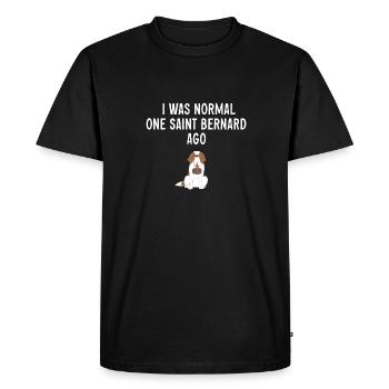 St. Bernard St. Bernard Dog Dog - Men's Premium Organic T-Shirt - black - Front - Nico (187cm)