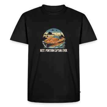 Meilleur capitaine de ponton de tous les temps Bateau à moteur - T-shirt Premium bio Homme - noir - Devant - Nico (187cm)