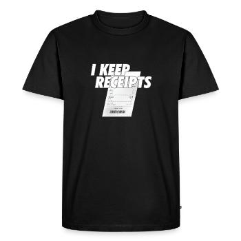 Sarcasme Je garde les reçus Meme Rant Funny Liar - T-shirt Premium bio Homme - noir - Devant - Nico (187cm)